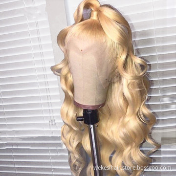 WKS 613 full lace wigs human hair,40 inch 613 virgin hair wigs,Wholesale HD raw brazilian 613 cuticle aligned virgin lace wig